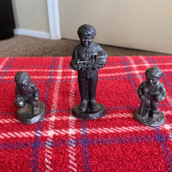 Michael Ricker Pewter Little Boy Figurines Lot 80's-90's Collectible Figurines - Picture 1 of 11